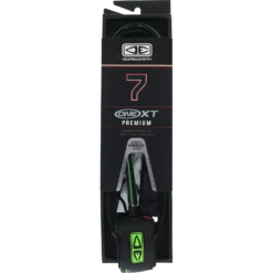 O&E ONE XT PREMIUM LEASH 7' BLK/LIME