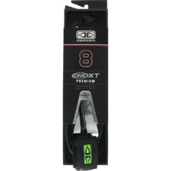 O&E ONE XT PREMIUM LEASH 8' BLK/LIME