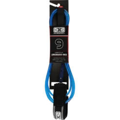O&E MOULDED LONGBOARD REG KNEE LEASH 9' BLUE