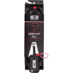 O&E ONE XT BIG REEF QUICK RELEASE LEASH 7' BLK