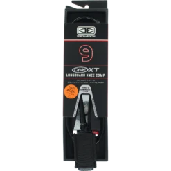 O&E ONE XT LONGBOARD KNEE COMP LEASH 9' BLACK