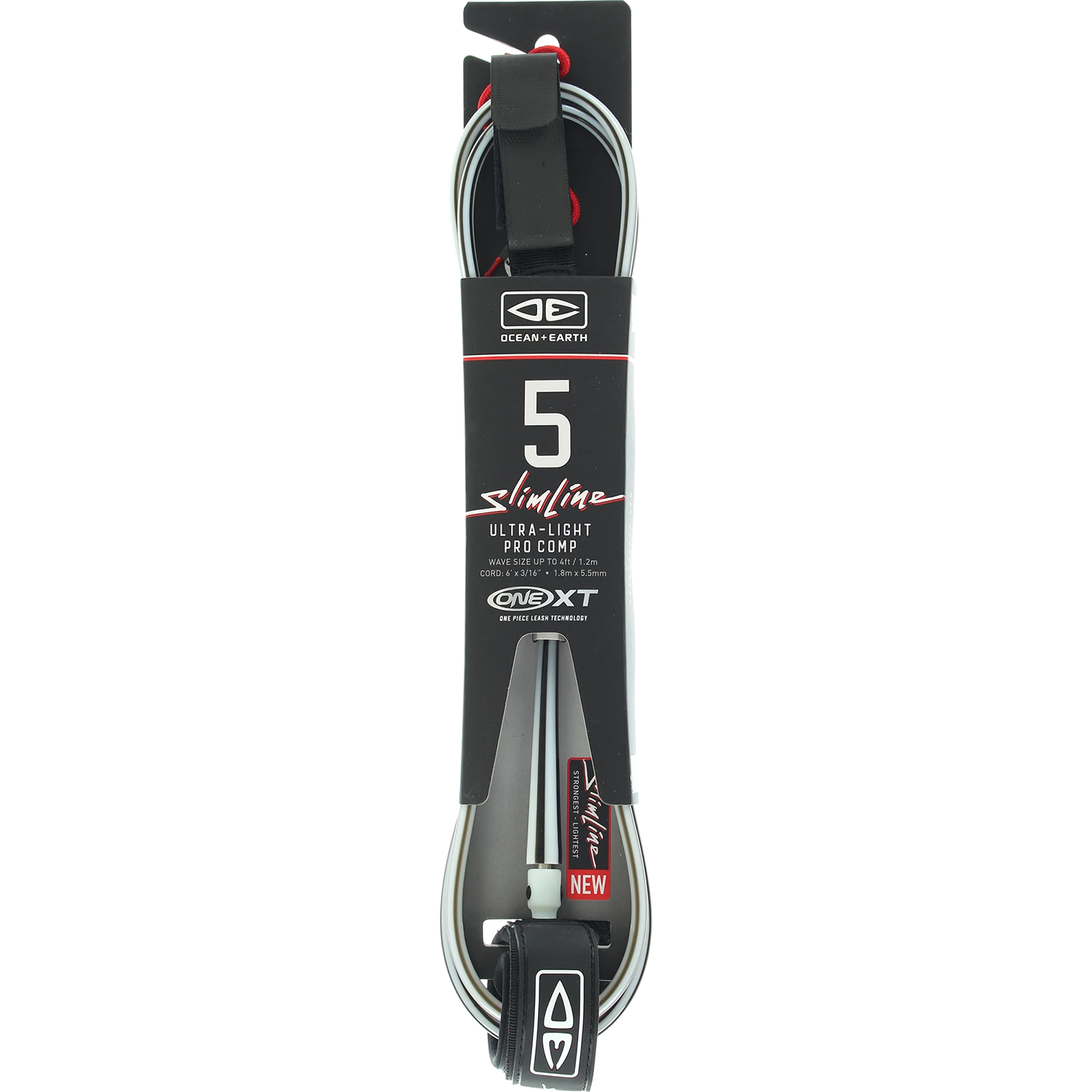 O&E SLIMLINE LIGHTWEIGHT COMP ONE-XT LEASH 5' WHT 1 O&E SLIMLINE LIGHTWEIGHT COMP ONE-XT LEASH 5' WHT