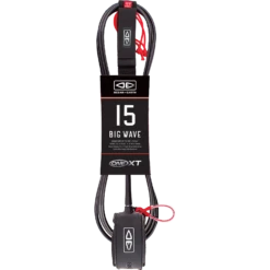 O&E ONE XT BIG WAVE PIN RELEASE LEASH 15' BLACK