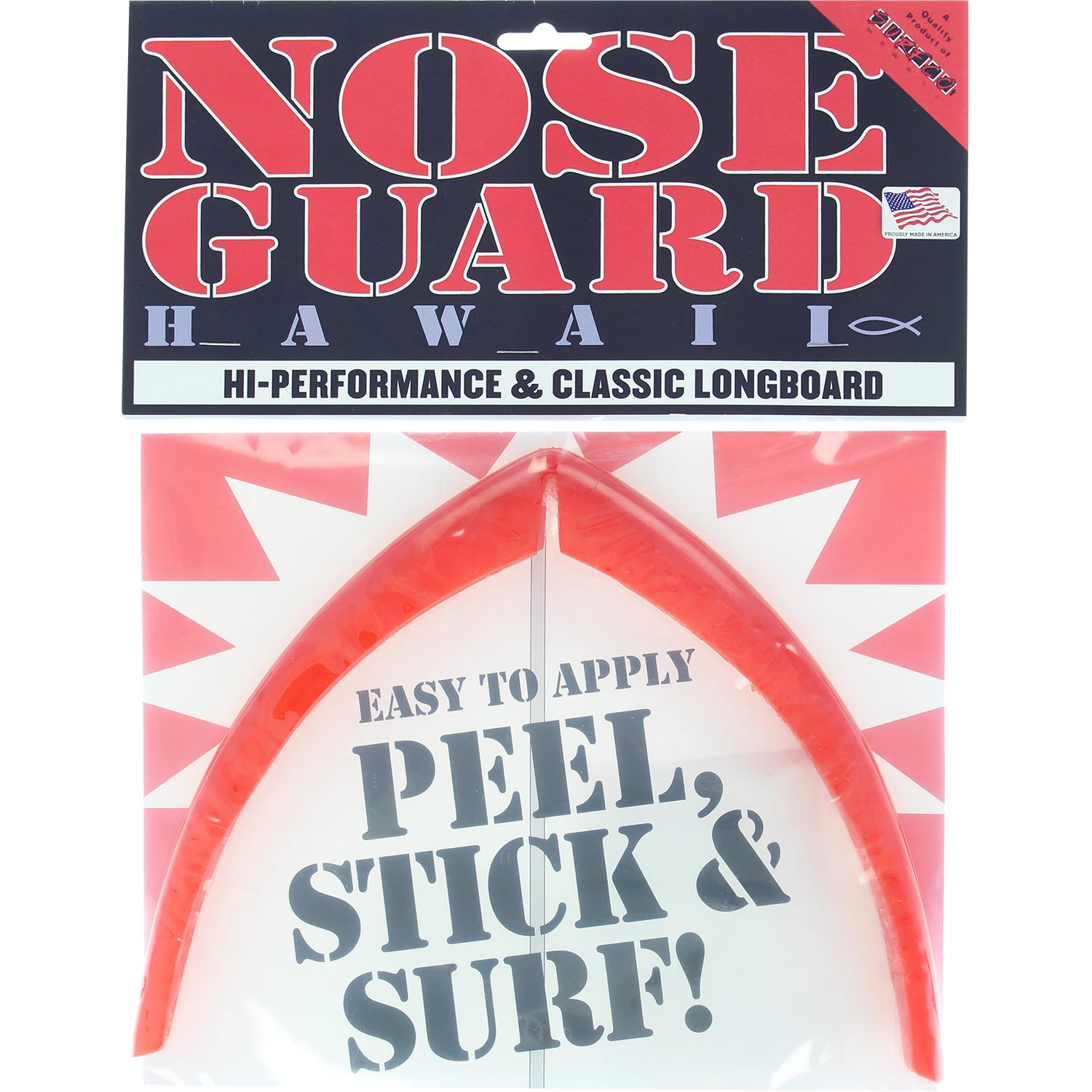 SURFCO LONGBOARD NOSE GUARD KIT -red Tint 1 SURFCO LONGBOARD NOSE GUARD KIT -red Tint