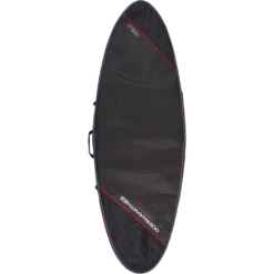 O&E COMPACT DAY FISH COVER 5'8" BLK/RED
