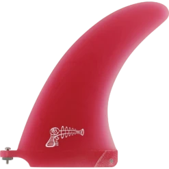RAY GUN FIBERGLASS/VOLAN CENTER FIN 7.0" RED