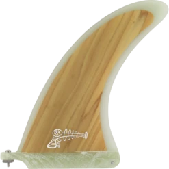 RAY GUN FIBERGLASS/WOOD CENTER FIN 8.0" NATURAL
