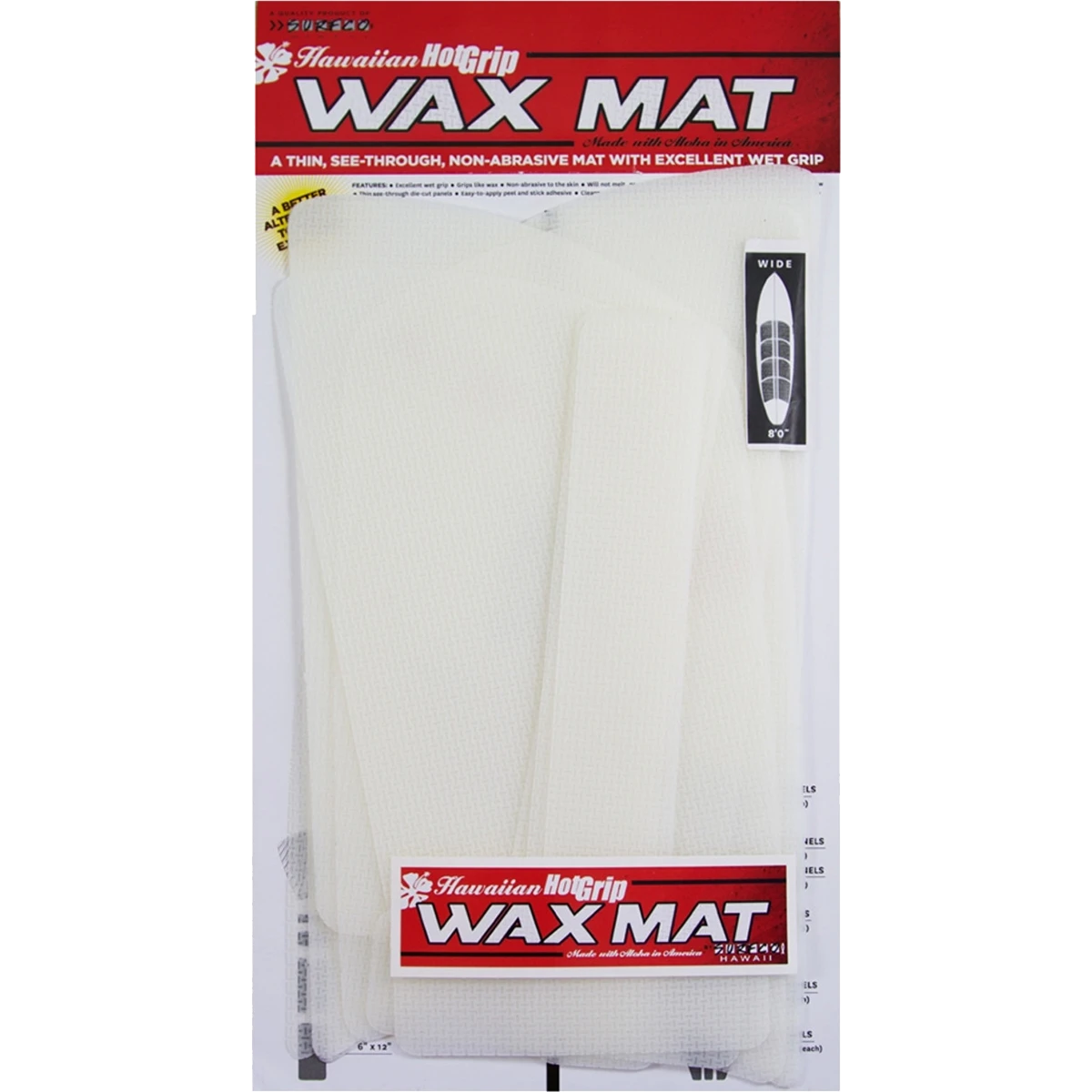 HAWAIIAN HOTGRIP WAX MAT 8'0" SHORT/WIDE 1 HAWAIIAN HOTGRIP WAX MAT 8'0" SHORT/WIDE