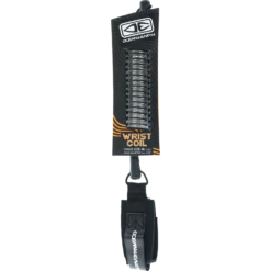 O&E BODYBOARD BASIC WRIST COILED LEASH BLACK