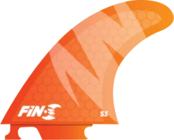 FIN-S S-5 HONEYCOMB NEON ORANGE 3 Fins Sale