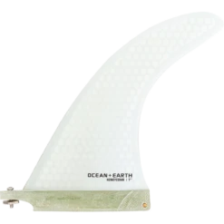 O&E HONEYCOMB SINGLE FIN 7" WHITE