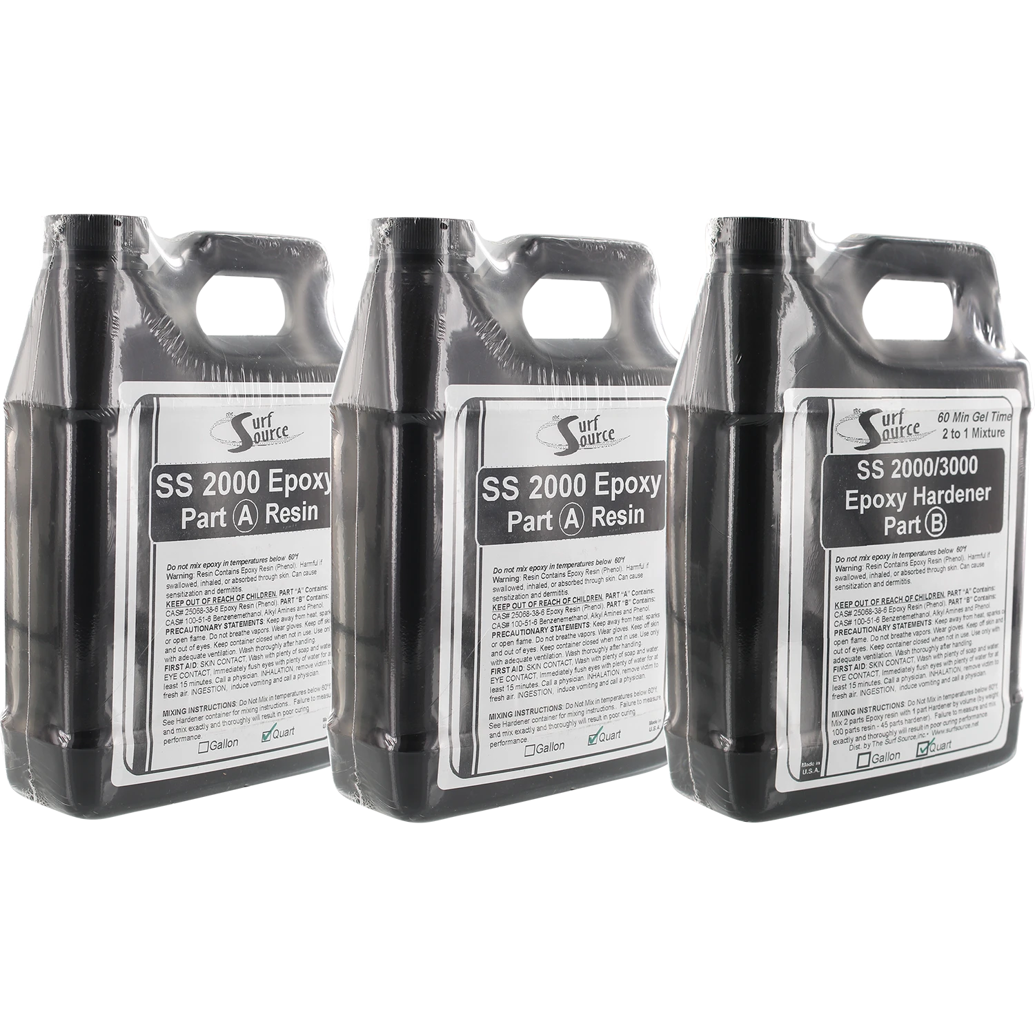 SURF SOURCE EPOXY 96oz KIT/2:32oz Res+1:32oz Hrdnr 1 SURF SOURCE EPOXY 96oz KIT/2:32oz Res+1:32oz Hrdnr