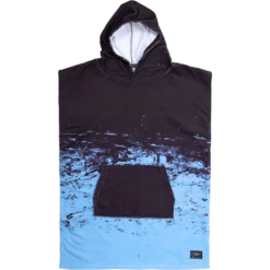O&E YOUTH SOUTHSIDE HOODED PONCHO BLACK/BLUE