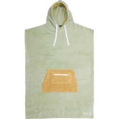 O&E LADIES HOODED PONCHO CUCUMBER